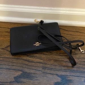 Coach clutch w crossbody strap
